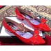 Gucci Heel 2cm Patent Leather Silver-toned Spikes Ballet Pumps with Bow 558097 Red 2019