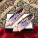 Gucci Heel 2cm Patent Leather Silver-toned Spikes Ballet Pumps with Bow 558097 Nude Pink 2019