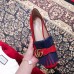 Gucci Double G Fringe Leather Mid-heel 4.5cm Pumps Red/Blue 2019