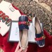 Gucci Double G Fringe Leather Mid-heel 4.5cm Pumps White/Blue/Red 2019