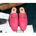 gucci Princetown leather slipper 557730 fuchsia