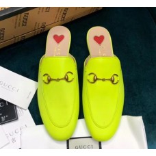 gucci Princetown leather slipper 557730 lemon yellow