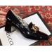 Gucci Patent Leather Mid-heel Pumps with Double G 525333 Black 2018