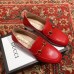 Gucci Horsebit Leather Loafers/Pumps with Crystals 523097 Red 2018