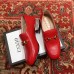 Gucci Horsebit Leather Loafers/Pumps with Crystals 523097 Red 2018