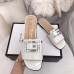 Gucci Patent Slide with Crystal G 551445 White 2018