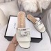 Gucci Leather Slide with Crystal G 551445 White 2018