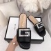 Gucci Leather Slide with Crystal G 551445 Black 2018