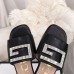 Gucci Leather Slide with Crystal G 551445 Black 2018