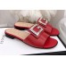 Gucci Leather Slide with Crystal G 551445 Red 2018