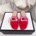 Gucci Velvet Slide with Crystal G 551445 Pink 2018