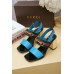 GUCCI Grosgrain Web Calfskin High Quality Square Toe Sandal (LIN-722304)