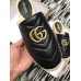 Gucci Leather Platform Espadrilles Slippers With Double G Black 2019