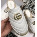 Gucci Leather Platform Espadrilles Slippers With Double G White 2019