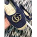 Gucci Crochet Espadrille 524974 with Pearls Double G Blue