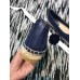 Gucci Crochet Espadrille 524974 with Pearls Double G Blue