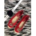 Gucci Crochet Espadrille 524974 with Pearls Double G Red