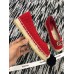 Gucci Crochet Espadrille 524974 with Pearls Double G Red