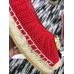 Gucci Crochet Espadrille 524974 with Pearls Double G Red