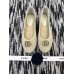 Gucci Crochet Espadrille 524974 with Pearls Double G Beige