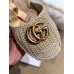 Gucci Double G Crochet Platform 10cm Espadrille with Grosgrain Lace-up Beige