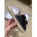 Gucci Chevron Raffia Espadrilles Slippers With Double G Black 2019