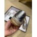 Gucci Glitter Espadrilles Silver With Crystal Double G 2019