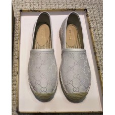 Gucci GG Flat Canvas Espadrille White 2018