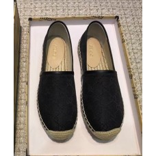 Gucci GG Flat Canvas Espadrille Black 2018