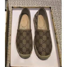 Gucci GG Flat Canvas Espadrille Beige 2018