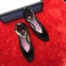 Gucci Mid-Heel 7cm Pumps With Crystal G Heel 548853 Velvet Black 2019