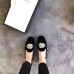 Gucci Velvet Ballet Flat With Bee 474491 Black/Red 2017