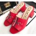 Gucci Horsebit and Sylvie Web Heel Slides Red 2019