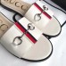 Gucci Horsebit and Sylvie Web Flat Slides White 2019