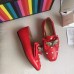 Gucci Leather Ballet Flat With Bow 505293 Red 2018