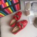 Gucci Leather Ballet Flat With Bow 505293 Red 2018