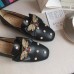 Gucci Leather Ballet Flat With Bow 505293 Black 2018