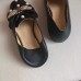 Gucci Leather Ballet Flat With Bow 505293 Black 2018