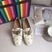 Gucci Leather Ballet Flat With Bow 505293 White 2018