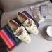 Gucci Leather Ballet Flat With Bow 505293 White 2018