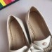 Gucci Leather Ballet Flat With Bow 505293 White 2018