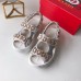 Gucci Leather And Mesh Sandals With Crystals 557471 White 2019