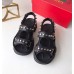 Gucci Leather And Mesh Sandals With Studs 546073 Black 2019