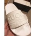 Gucci Logo Rubber Slide Sandals White 2019