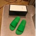 Gucci Logo Rubber Slide Sandals Green 2019