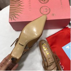 Gucci Heel 5.5cm Zumi Leather Pumps 583300 Brown 2019