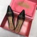 Gucci Heel 5.5cm Zumi Leather Slides 577053 Black 2019