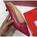 Gucci Heel 5.5cm Zumi Leather Slides 577053 Fuchsia 2019