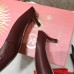 Gucci Heel 5.5cm Zumi Leather Slides 577053 Burgundy 2019