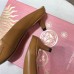 Gucci Heel 5.5cm Zumi Leather Slides 577053 Brown 2019